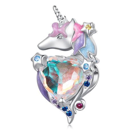 Solid 925 Signature Silver Mystic Majesty Unicorn Charm