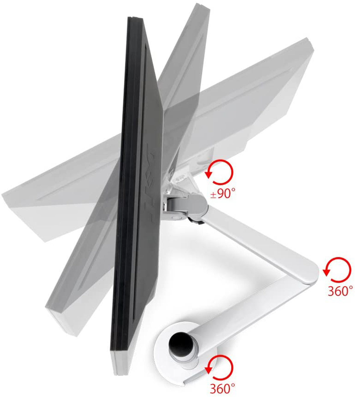 TODO Aluminium Dual Laptop + Monitor Stand Desk Clamp Mount Bracket VESA 75-100mm 2 Arm