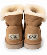 Australian Leather Ugg Classic Fur Collar Buckle - Chestnut - AU4