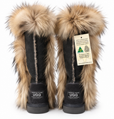 Australian Leather Ugg Fozy Long Uggs - Black - AU4