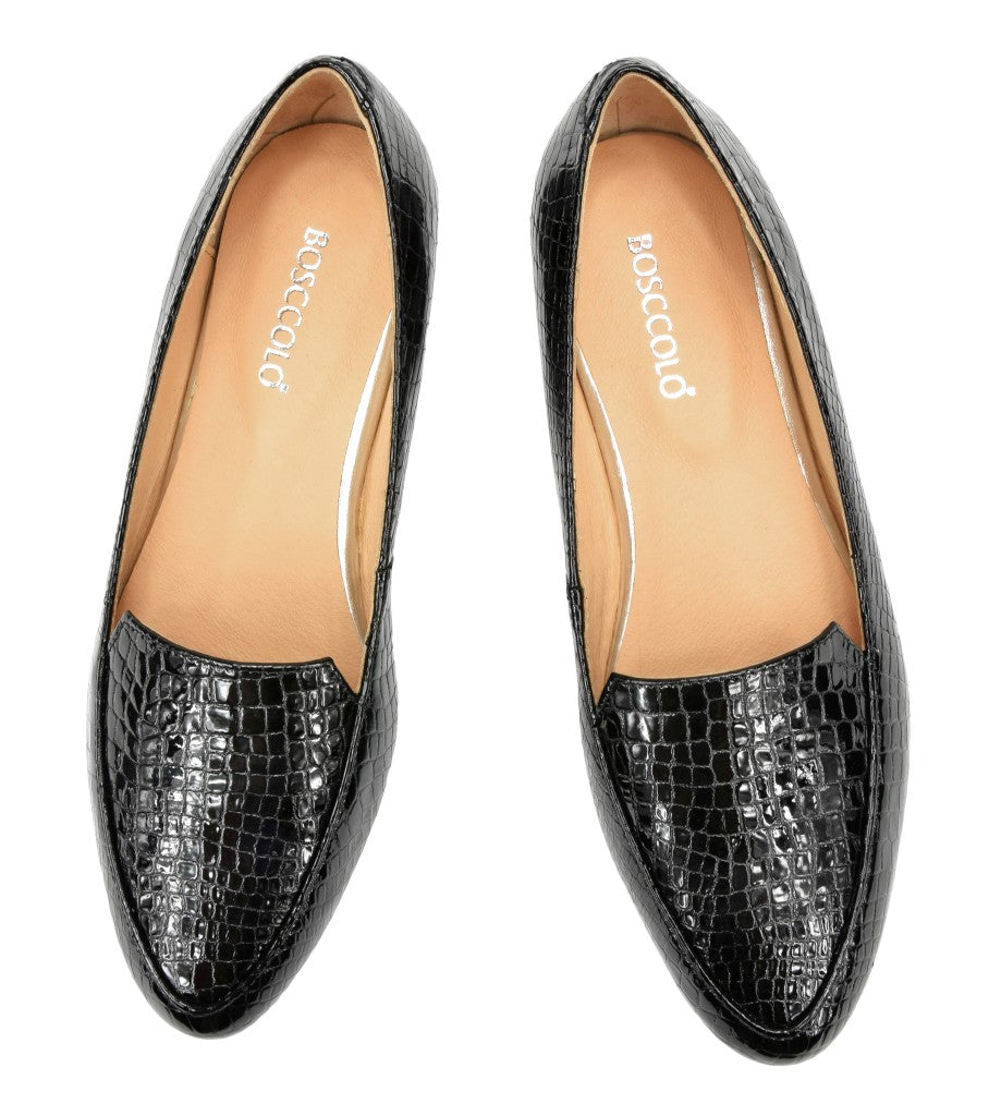 Bosccolo Womens Moccasin - Black