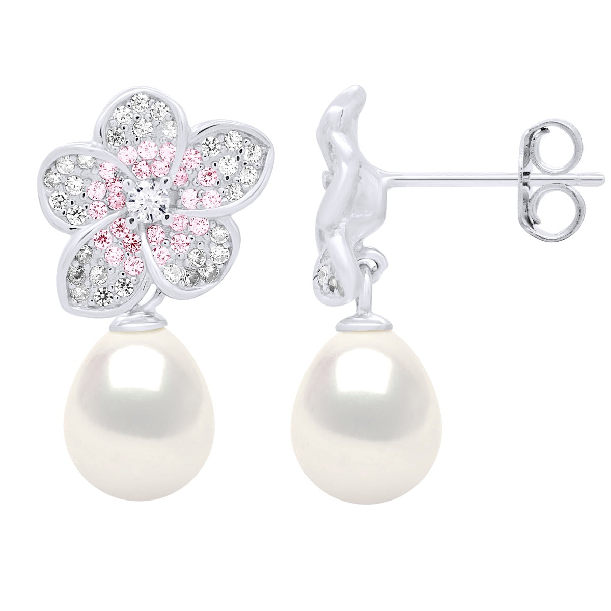 Earrings - Natural White - Longueur 18 cm