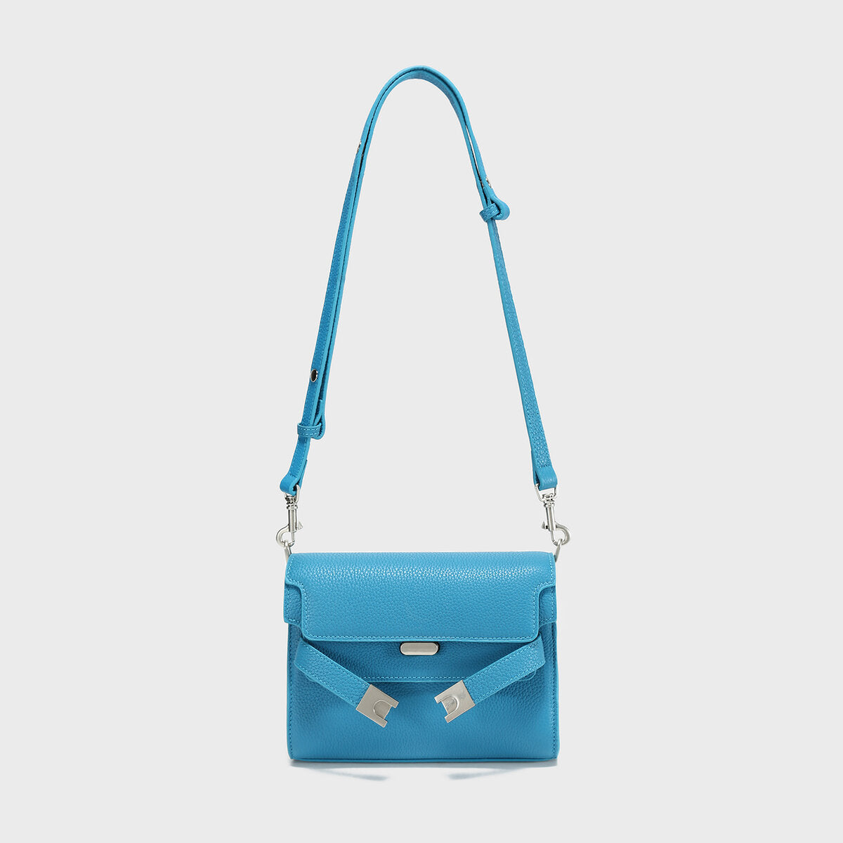 TOGO Leather Flap Crossbody Bag - Blue