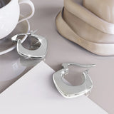 Bullion Gold Sylvia White Gold Hoop Earrings
