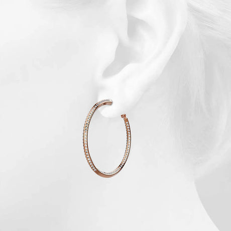 Boxed Endless Crystals 2 Pc Earrings Set Embellished with SWAROVSKI® Crystals In Rose Gold