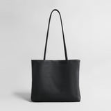 Pebbled Leather Tote Bag – Structured Cowhide Shoulder Bag