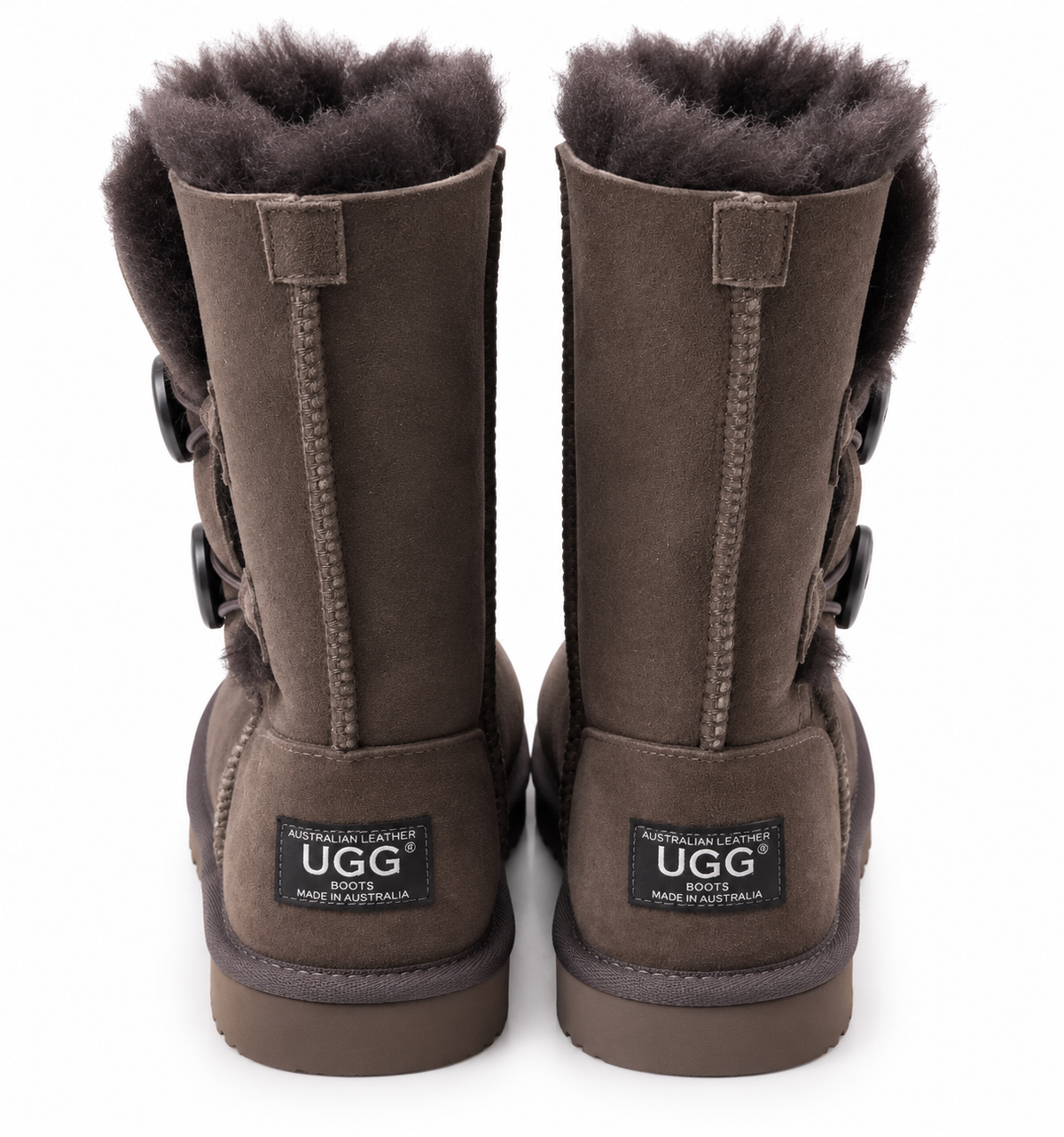 Australian Leather Ugg 2Button Classic Short - Chocolate - AU5