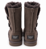 Australian Leather Ugg 2Button Classic Short - Chocolate - AU7