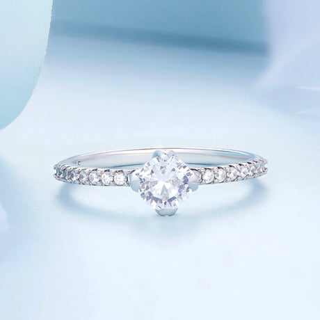 Solid 925 Sterling Silver Zircon Brilliance Ring