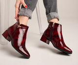Bosccolo Womens Ankle Boots - Red