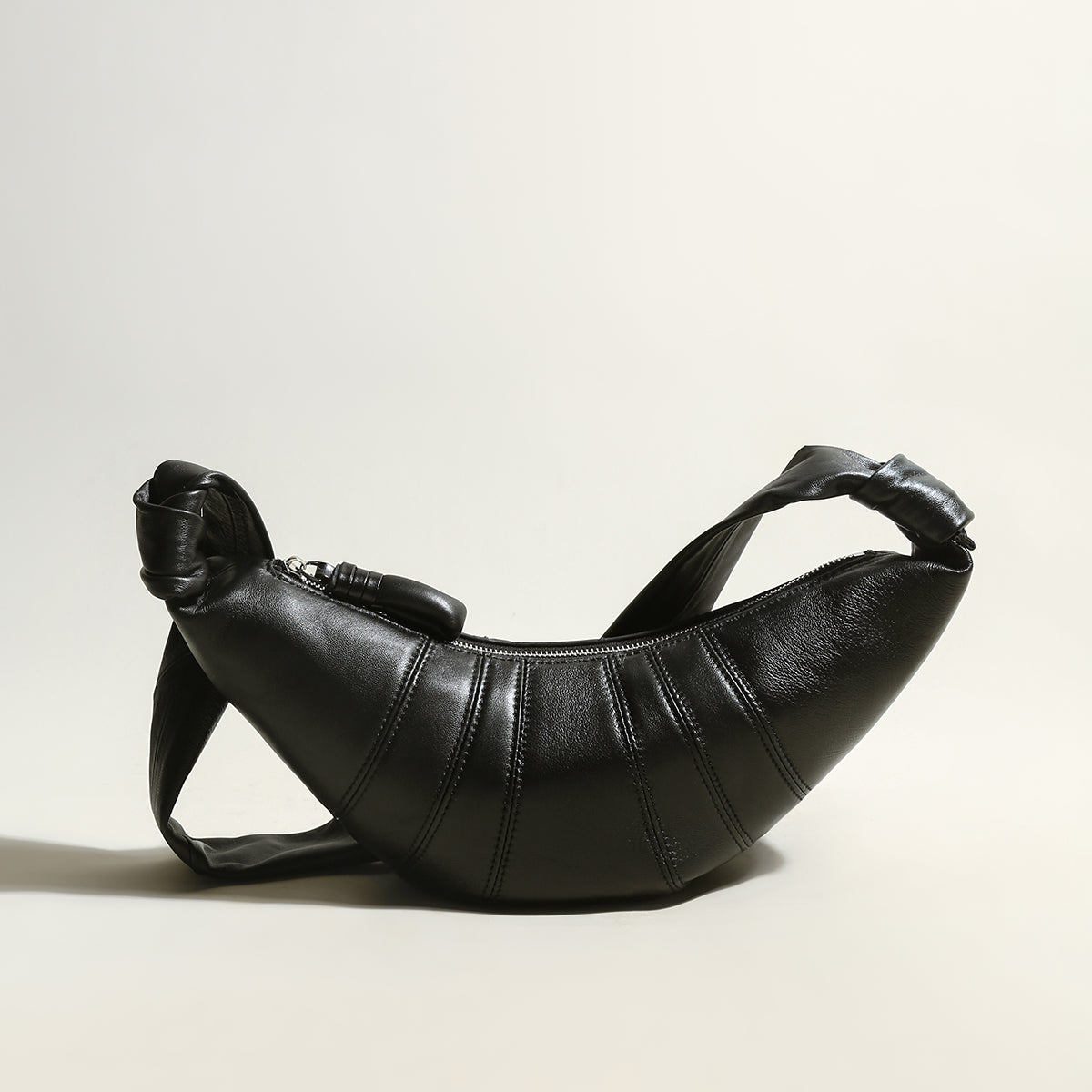 Croissant Chic Shoulder Bag - Black