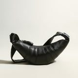 Croissant Chic Shoulder Bag - Black