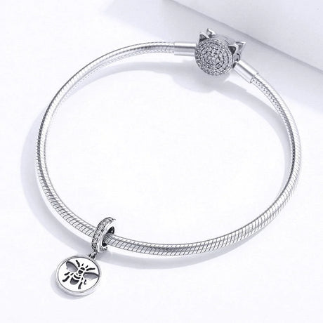 Solid 925 Sterling Silver Bee Animal Stamp Pandora Inspired Charm