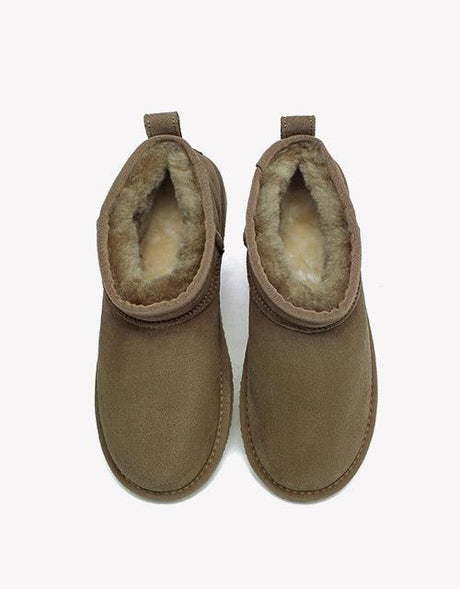 Julia Cow Suede Boots in Caribou