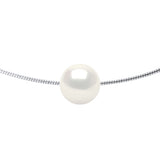 Necklace Freshwater Pearl White Sterling Silver 9-10mm