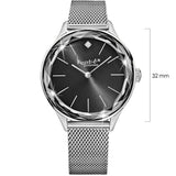 Krystal Couture Geometric Mineral Glass Feat Swarovski® Crystal Watch