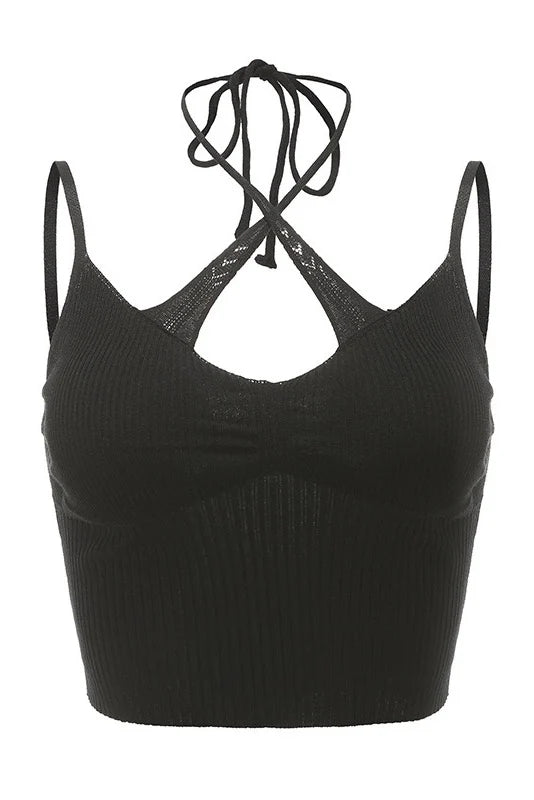 Dear Eve Lingerie Holly Knitted Cami - Black