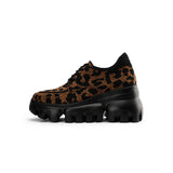 Retro Leopard Platform Sneakers - Leopard