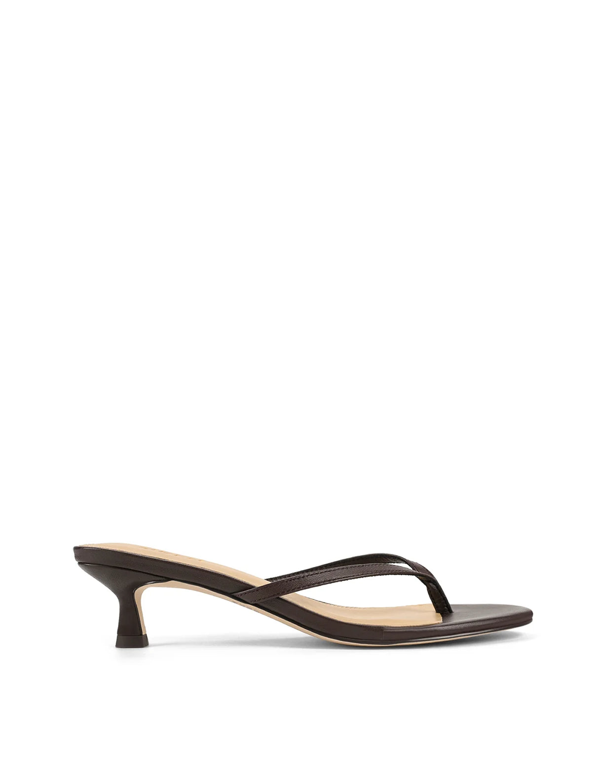 Siren Kitten Heell Thongs - Chocolate Brown Leather