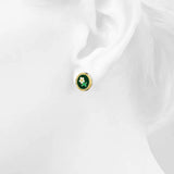 Bullion Gold Verdant Floral Stud Earrings in Gold