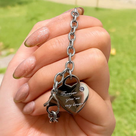 Bullion Gold Forever You'Re My Lover Bracelet White Gold