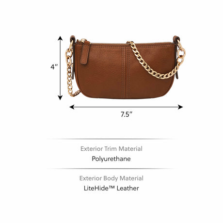 Fossil Jolie Brown Mini Crossbody Bag
