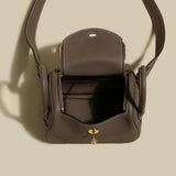 Classic Monte Convertible Leather Shoulder Bag - Taupe