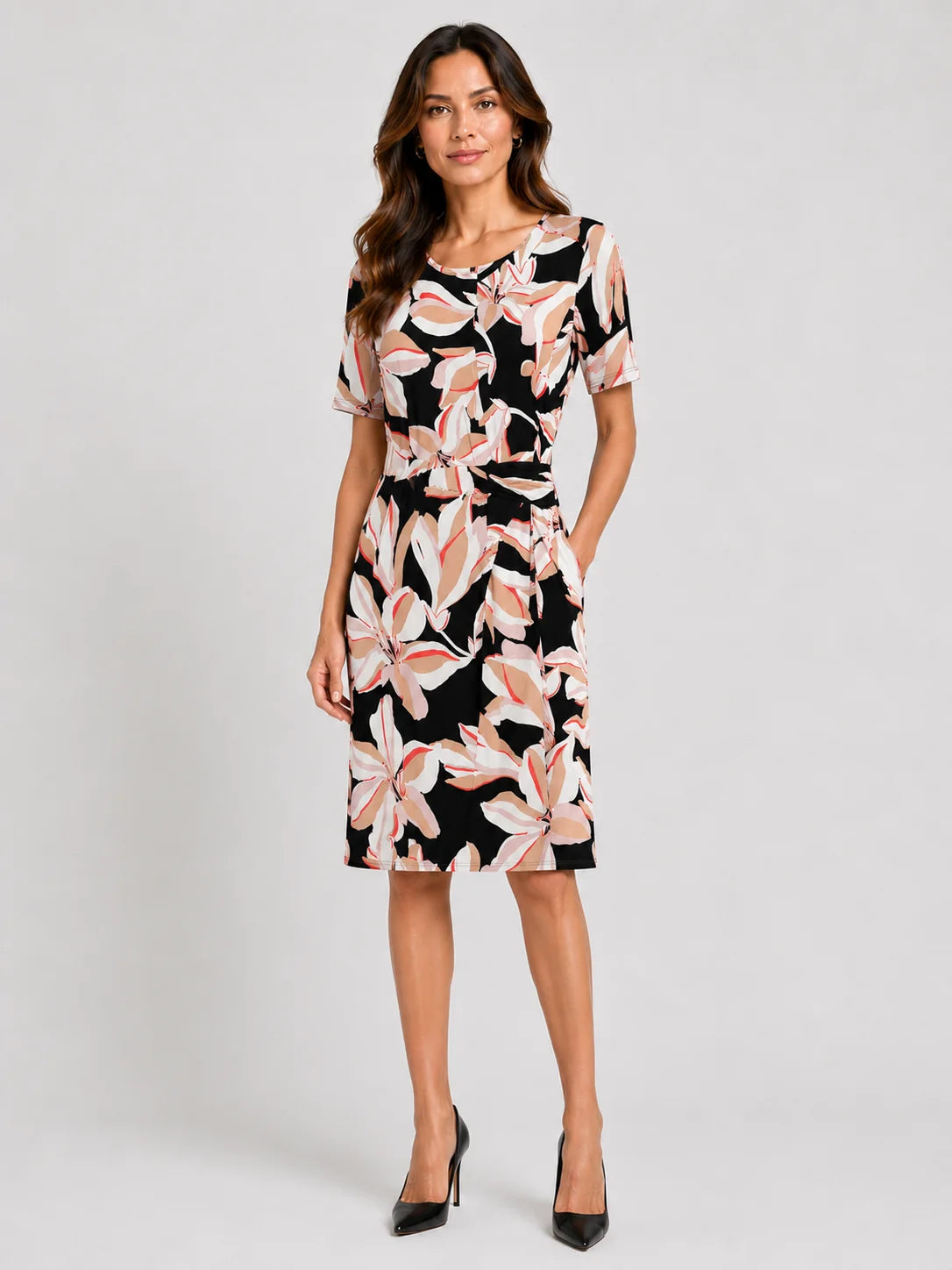 Worship Women's Shif t Dress - Black-White-Red