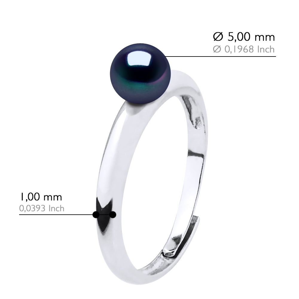 Simple Bangle Ring - Black Tahiti - Longueur 42 cm