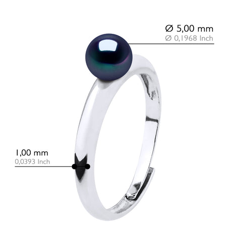 Simple Bangle Ring - Black Tahiti - Longueur 42 cm
