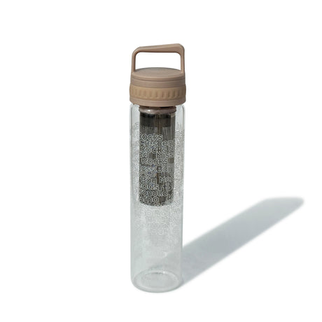 Glass is Greener + carry cover - 750 ml - Coffee Cold Brew Bottle - Hum print