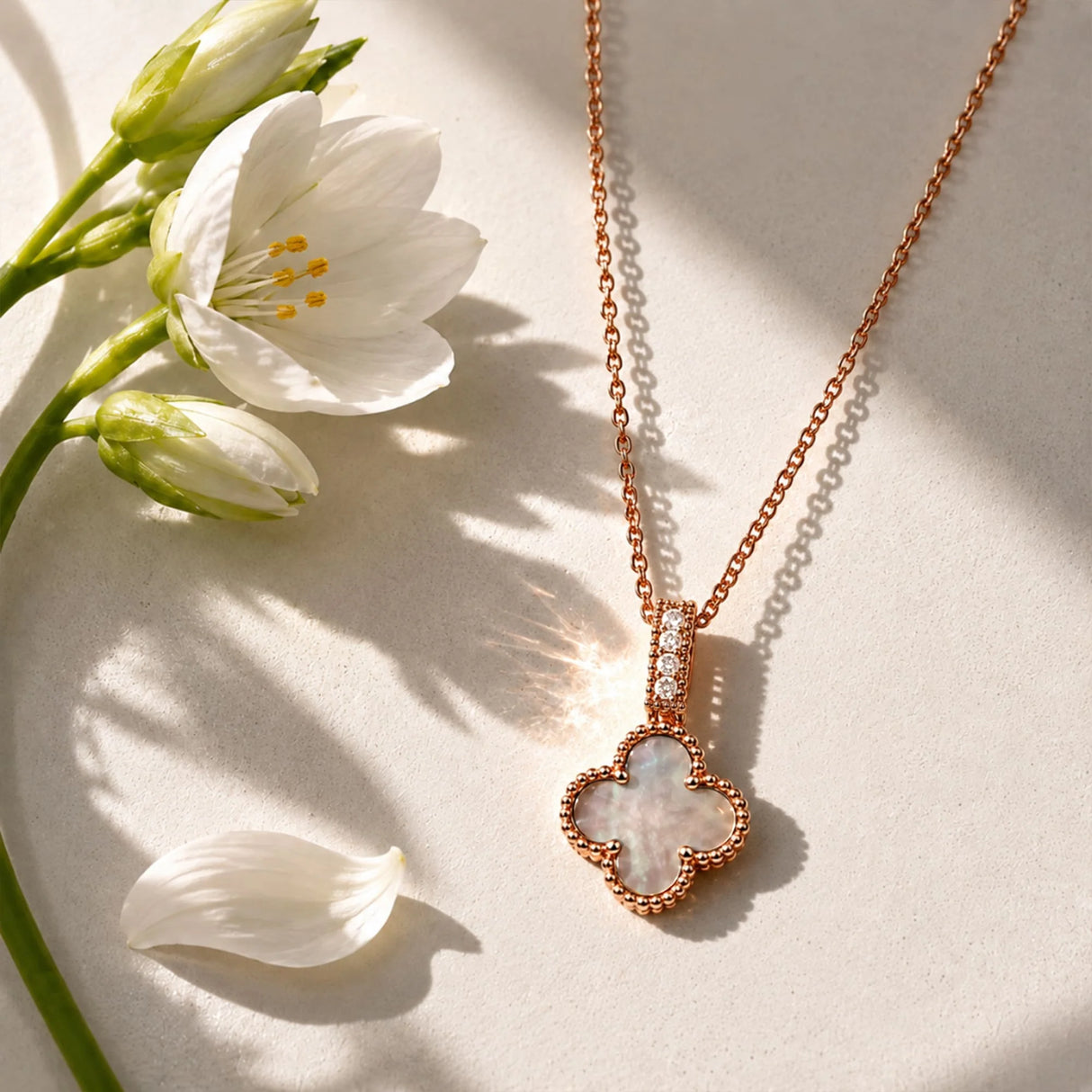Krystal Couture Rose Gold Milkyway Necklace Embellished with SWAROVSKI Crystals