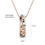 Krystal Couture Ecliptic Pendant Necklace in Rose Gold Adorned with SWAROVSKI Crystals