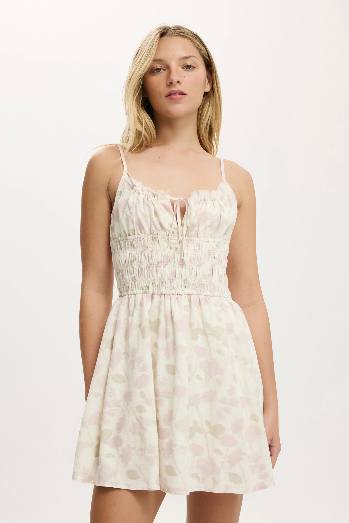Cotton On Women's Haven Strappy Mini Dress - Lilia Floral Gardenia