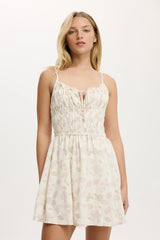 Cotton On Women's Haven Strappy Mini Dress - Lilia Floral Gardenia