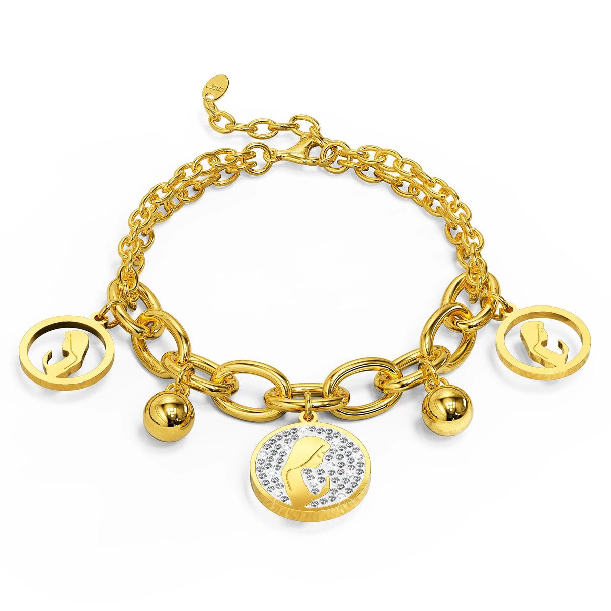Bullion Gold Vesta Charm Bracelet