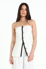 Lost In Lunar Women's Daisy Top - White