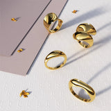 Bullion Gold Folded Ring in Gold