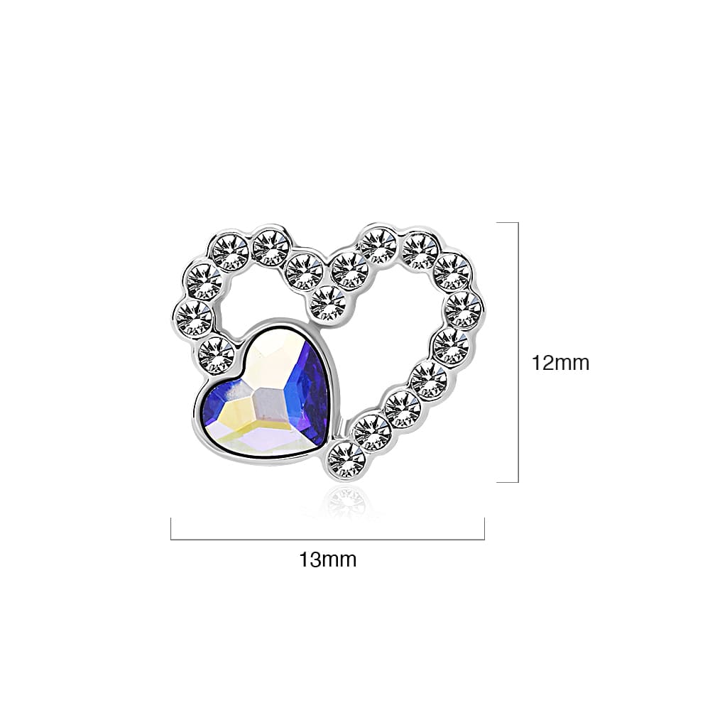 Krystal Couture Fancy Heart Earrings Embellished with SWAROVSKI Crystals