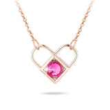 Boxed Celeste Heart Necklace and Earrings Set Embellished with SWAROVSKI® crystals