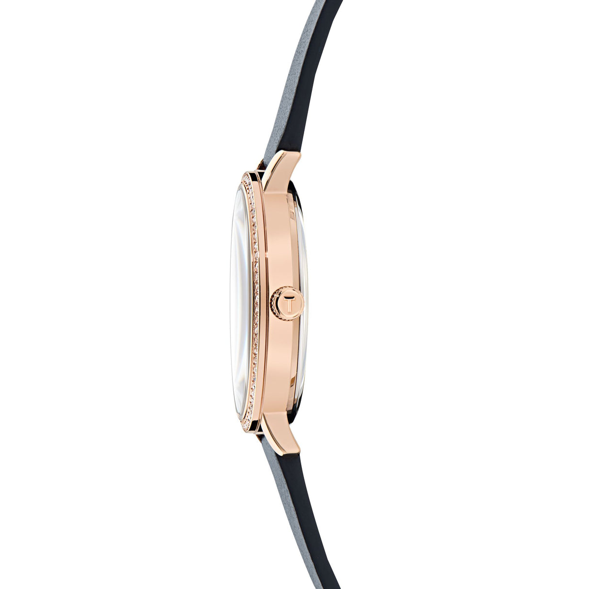 Ted Baker Womens Keythlin 36mm Rose Gold-ToneCase with Blue Dial and Leather Strap