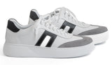 Bosccolo Womens Sneakers - White/Black/Grey