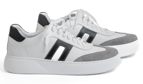 Bosccolo Womens Sneakers - White/Black/Grey