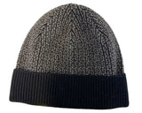 Cherry Red 2 Tone Beanie - Light Grey/Black