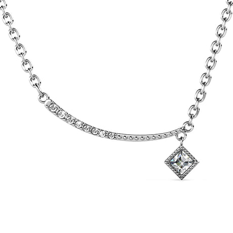 Krystal Couture Sparkling Pendant Necklace in White Gold Embellished with Swarovski Crystals