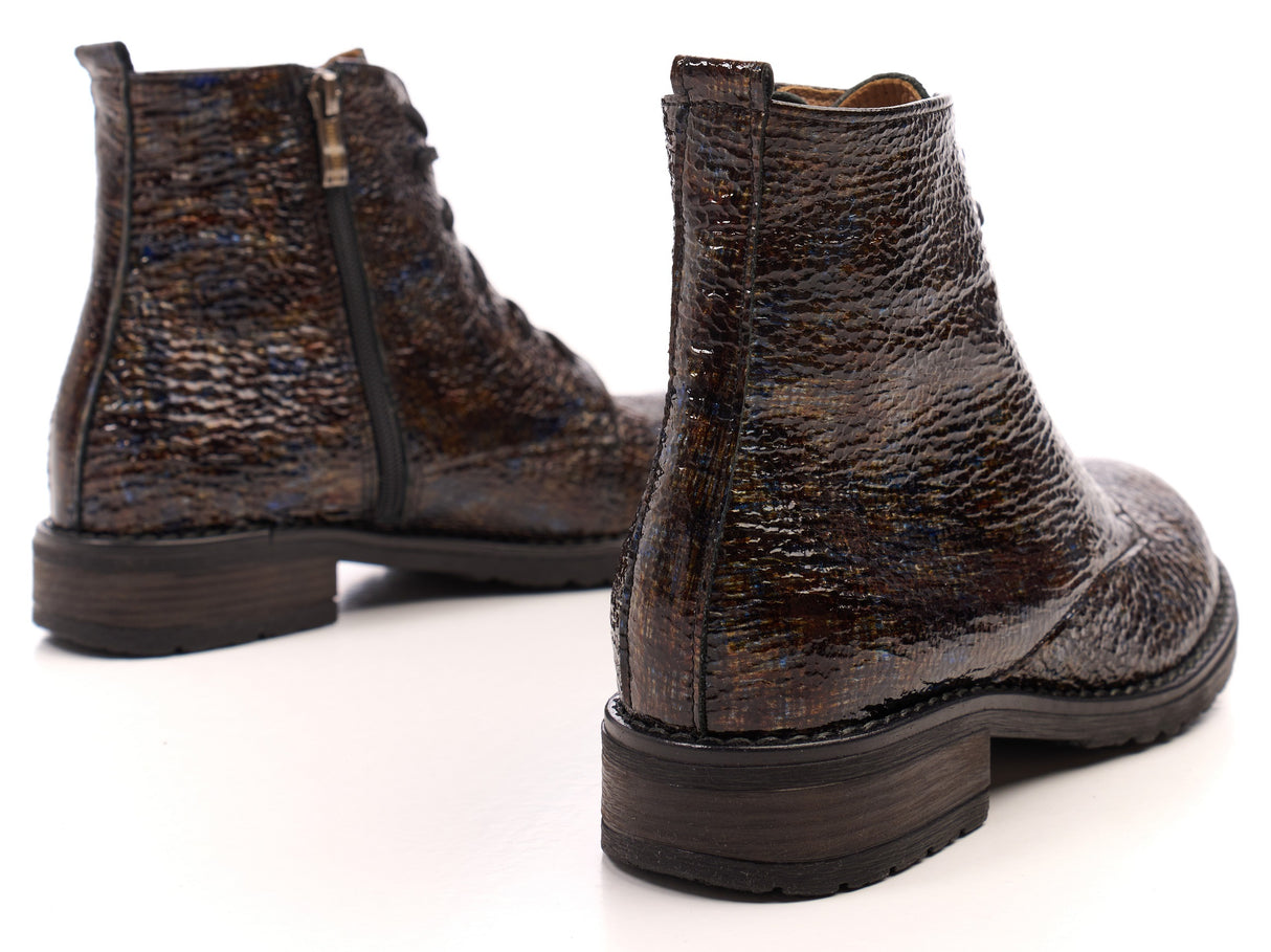 Bosccolo Womens Ankle Boots - Iridescent Brown