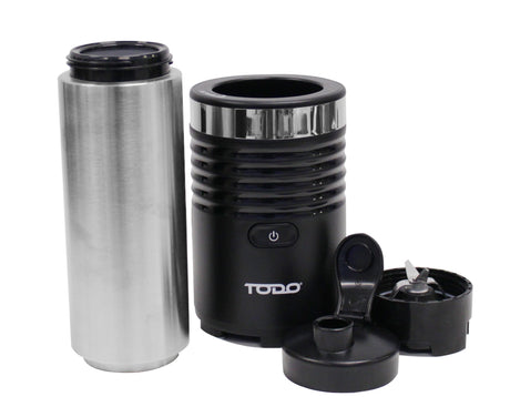 TODO 300W Smoothie Maker Drink Blender 600Ml Double Wall Stainless Steel Jar - Black