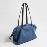 Ripstop Canvas Slouchy Shoulder Bag - Denim