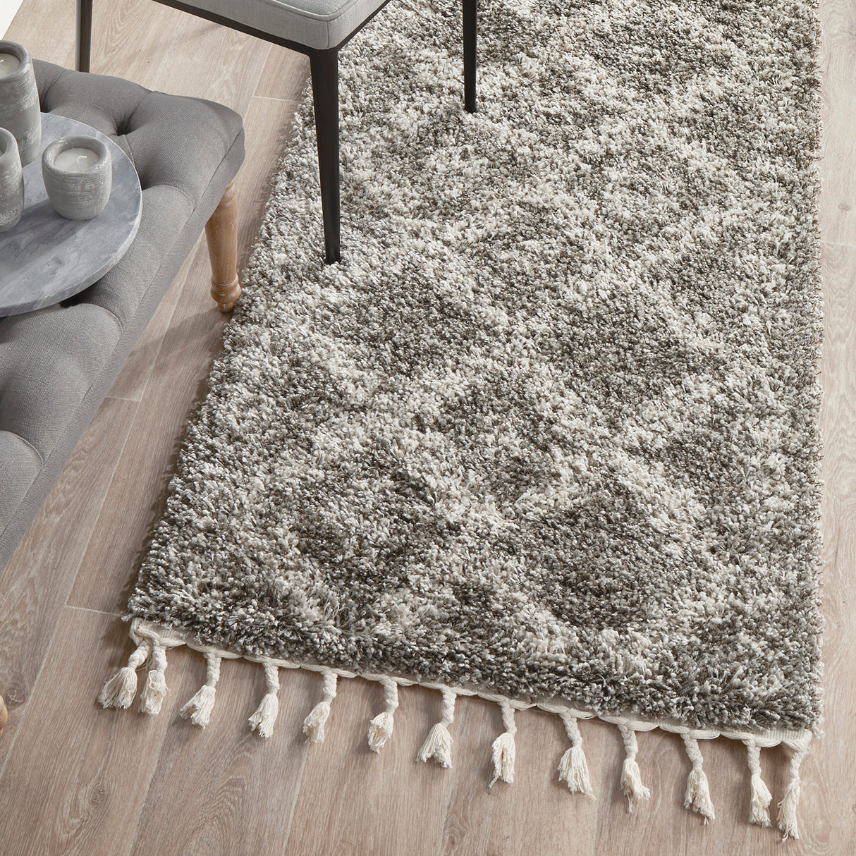 Saffron 33 Grey Runner Rug