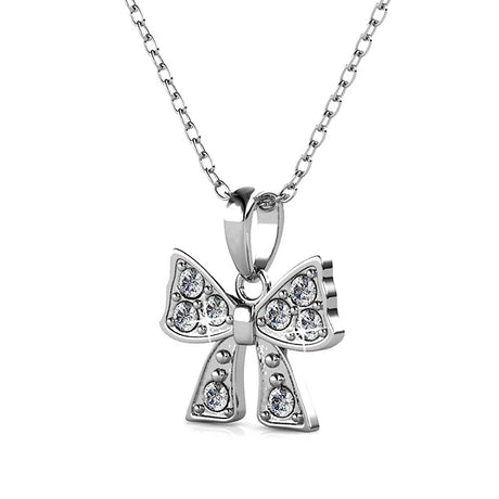Krystal Couture Ribbon Tie Necklace Embellished with SWAROVSKI Crystals